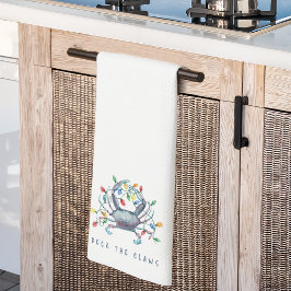 Coastal Crab “Deck the Claws” Holiday Theedoek