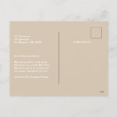 Coastal Cream New Year Retro Modern Blue Photo Feestdagenkaart (Achterkant)