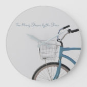 Coastal Cruiser Bike Shore Wall Clock Grote Klok (Voorkant)