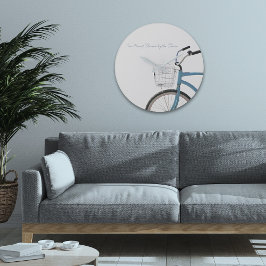 Coastal Cruiser Bike Shore Wall Clock Grote Klok