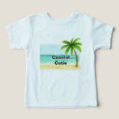 Coastal Cutie Beach Baby T-shirt (Design voorkant)