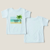 Coastal Cutie Beach Baby T-shirt (Ontwerp Voorkant & Achterkant)