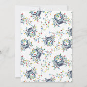 Coastal “Deck the Claws” Blue Crab Christmas Party Kaart (Achterkant)