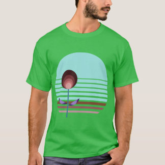 Coastal Decor Inspired Retro Bauhaus Botanicals 3  T-shirt