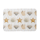 Coastal Decor Seashell Patroon Badmat (Voorkant)