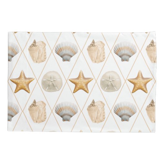 Coastal Decor Seashell Patroon Kussensloop (Achterkant)