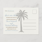 Coastal Destination Wedding Photo Save the Date  Aankondigingskaart (Achterkant)