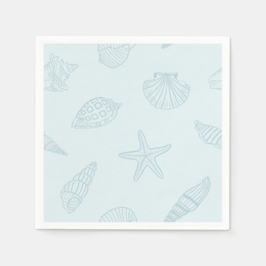 Coastal Dine Seafoam Blue Servet (Voorkant)
