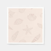 Coastal Dine Shell Pink Servet (Voorkant)