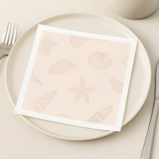 Coastal Dine Shell Pink Servet