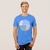 Coastal Dreamscape Graphic T-shirt - Zon, Surf & P (Voorkant volledig)