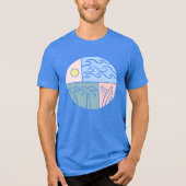 Coastal Dreamscape Graphic T-shirt - Zon, Surf & P (Voorkant)