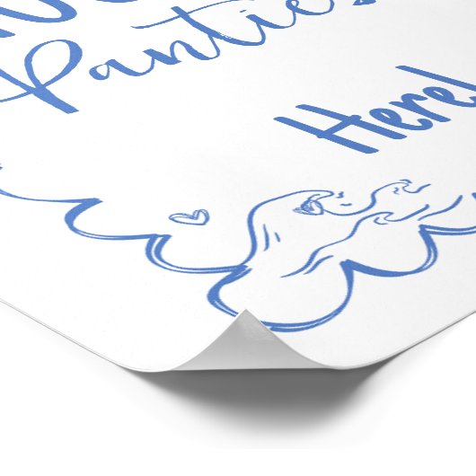 Coastal Drop Your Panties Bachelorette spel teken Poster (Hoek)