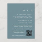 Coastal Dusty Blue All-in-One Wedding Details Informatiekaartje (Voorkant)