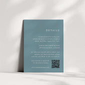 Coastal Dusty Blue All-in-One Wedding Details Informatiekaartje