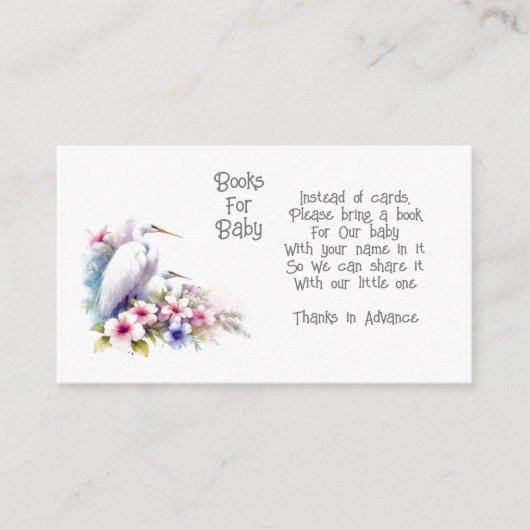 Coastal Egret Boeken voor Baby Enclosure Kaart (Voorkant)