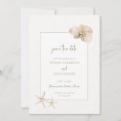 Coastal Elegance Fotobruiloft Bewaar de datum Save The Date (Voorkant)