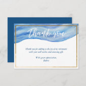 Coastal Elegance Pensioen Dank u kaart (Voorkant / Achterkant)