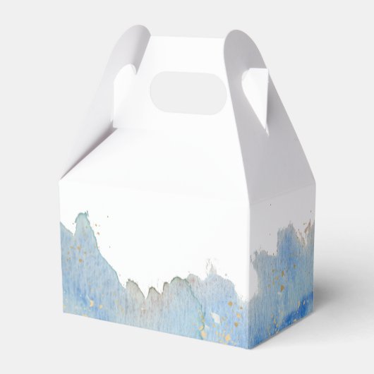 Coastal Elegance Waterverf Pensionement Party Bedankdoosjes (Achterkant)