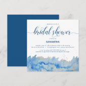 Coastal Elegance Waterverf Vrijgezellenfeest Kaart (Voorkant / Achterkant)