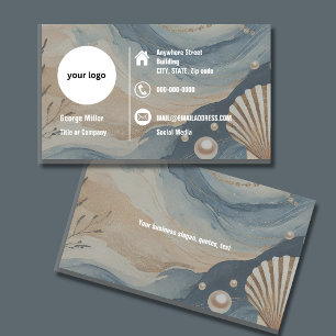 Coastal elegante Minimalist Professional logo Visitekaartje