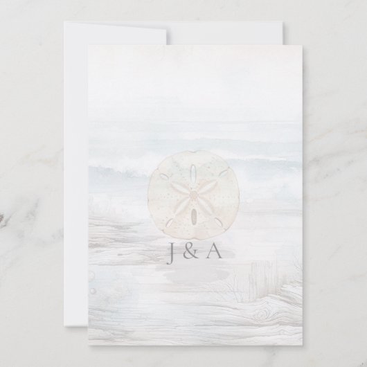 Coastal Eucalyptus Save The Date Kaart (Achterkant)