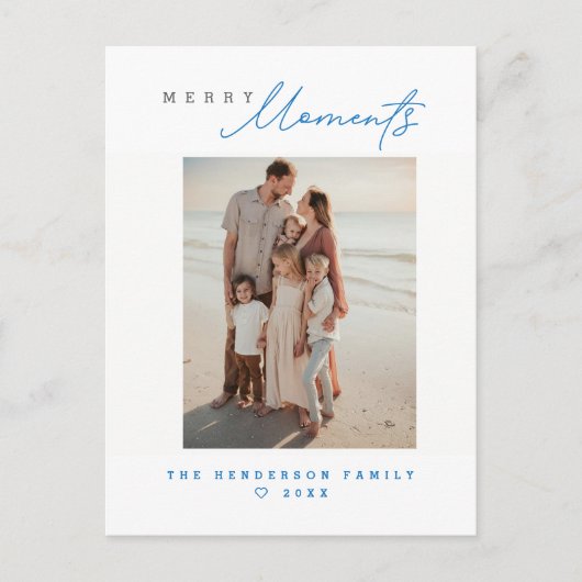 Coastal Family Beach vacation Custom Holiday Photo Feestdagenkaart (Voorkant)