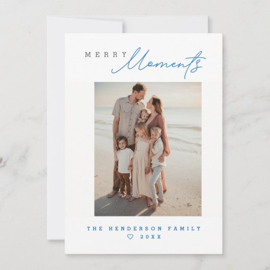 Coastal Family Beach vacation Custom Holiday Photo Feestdagenkaart (Voorkant)