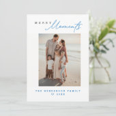 Coastal Family Beach vacation Custom Holiday Photo Feestdagenkaart (Staand voorkant)