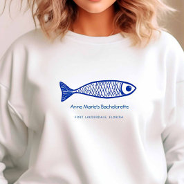 Coastal Fish Blue Bachelorette Group Trui