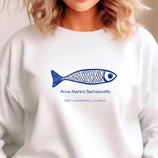 Coastal Fish Blue Bachelorette Group Trui