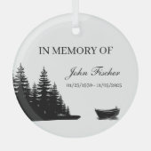 Coastal Fisherman Maritime Personalized Memorial Glas Ornament (Voorkant)