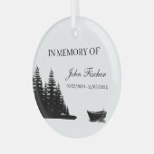 Coastal Fisherman Maritime Personalized Memorial Glas Ornament (Voorkant links)