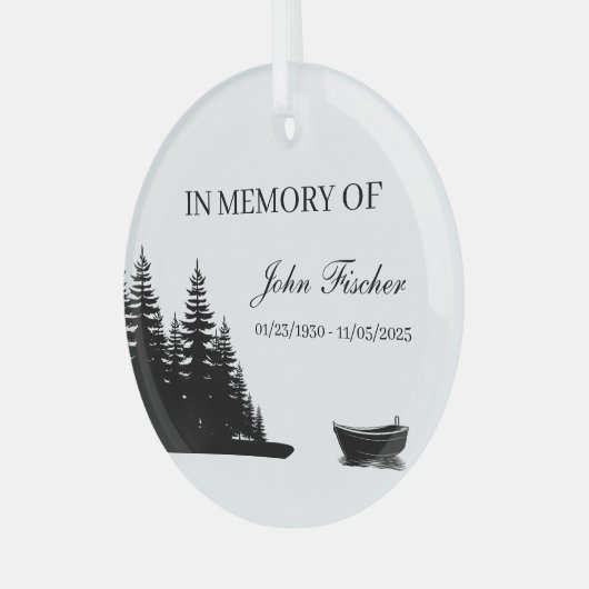 Coastal Fisherman Maritime Personalized Memorial Glas Ornament (Voorkant links)