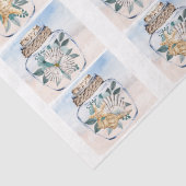 Coastal Floral Seashells in a Jar Decoupage  Tissuepapier (Detail)