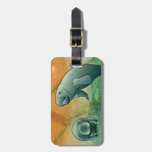 Coastal Florida Manatee Bagagelabel (Voorkant verticaal)