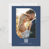 Coastal Fog/Seafoam Tint & Driftwood Beige Wedding Kaart (Achterkant)