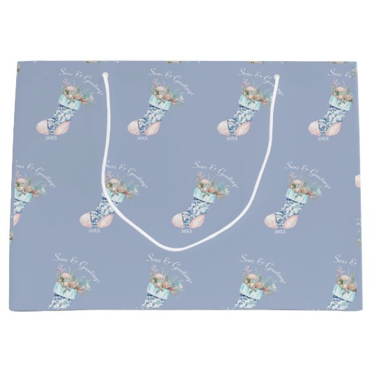 Coastal Grandma Chinoiserie Stocking Groot Cadeauzakje (Voorkant)