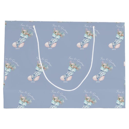 Coastal Grandma Chinoiserie Stocking Groot Cadeauzakje (Achterkant)