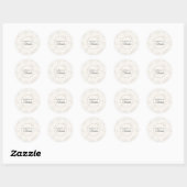 Coastal Gratitude Amandelmelk Ronde Sticker (Vel)