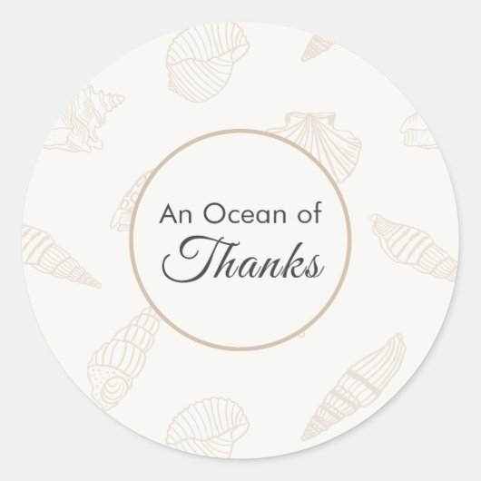 Coastal Gratitude Amandelmelk Ronde Sticker (Voorkant)