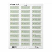 Coastal Green Cabana Palm Tree Beach Club Address Etiket (Full Sheet)