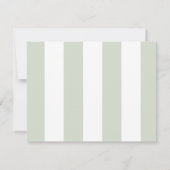 Coastal Green Cabana Stripes Palm Tree Thank You Notitiekaartje (Achterkant)