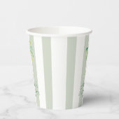 Coastal Green Stripes Palm Beach Club Birthday Papieren Bekers (Links)