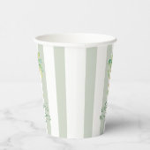 Coastal Green Stripes Palm Beach Club Birthday Papieren Bekers (Rechts)