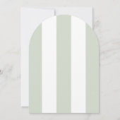 Coastal Green Stripes Palm Beach Verjaardagsboog Kaart (Achterkant)