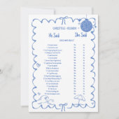 Coastal Hij zei dat ze Vrijgezellenfeest spelkaart Aankondiging (Voorkant)