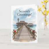 Coastal Holiday – Tropical Season’s Greeting Card Kaart (Gele Bloem)
