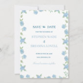 Coastal Hydrangea Save the Date  Kaart (Voorkant)