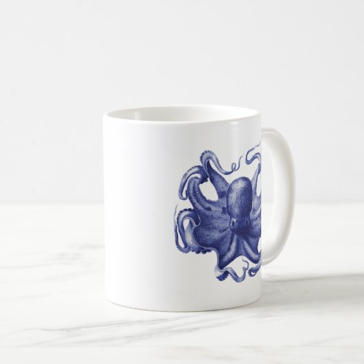 Coastal Indigo Zee Life Octopus Mok (Voorkant rechts)